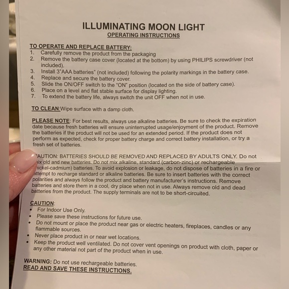 Illuminating Moon Light, New In Box, Uses 3- AAA - Picture 12 of 14